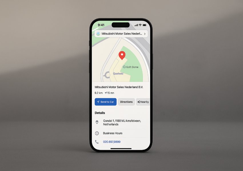 Nové Mitsubishi Grandis - odeslání cíle do vozidla